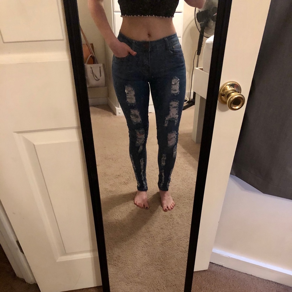 Jeans from Fashion Nova with rips
